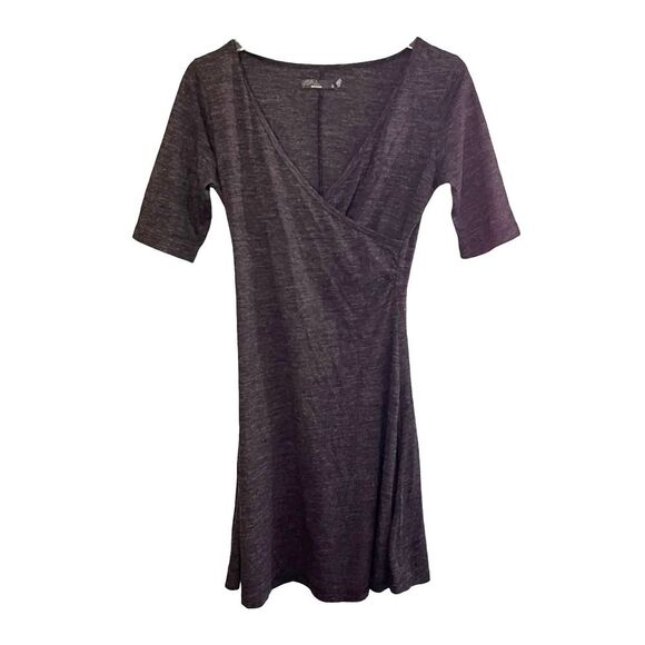 Prana Nadia Wool Blend Faux Wrap Dress S - Picture 2 of 7
